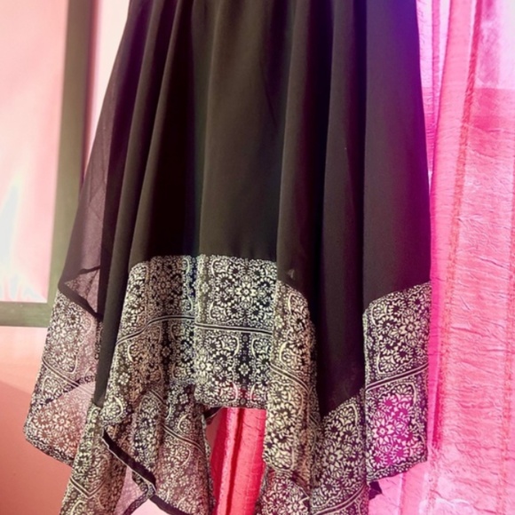 Y2k Vintage American Eagle Handkerchief Dress Paisley Asymmetrical Women’s Small - Picture 4 of 4